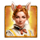 the library woman gold symbol icon