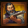 the wild four man with shotgun symbol icon