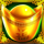 three star fortune gold ingot symbol icon