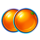 thunder ball orange symbol icon