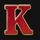 tigers gold k letter symbol icon