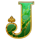 titans rising hold and hit jade gold j symbol icon