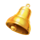 totally hot gold bell symbol icon