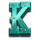 track n gold k symbol icon