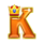 treasure koi k symbol icon