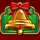 triple christmas gold bell symbol icon