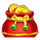triple money jackpot gold coins symbol icon