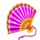 triple pot gold handfan symbol icon