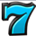 triple red hot 777 blue 7 symbol icon