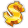 triple seven flames of craze dollar symbol icon