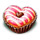 triple valentine heart cupcake symbol icon