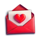 triple valentine love letter symbol icon