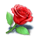 triple valentine red rose symbol icon