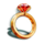 triple valentine ruby ring symbol icon