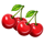 triple wild crown cherrys symbol icon