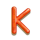 tropical tiki k symbol icon