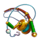trouts treasure fishing season rod symbol icon