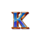 true golden slot k symbol icon