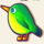 tweety birds green bird symbol icon
