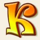 tweety birds k symbol icon