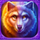twin buffalo hold and win wolf symbol icon