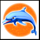 twin win dolphin symbol icon