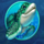 under the waves turtle symbol icon