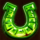 unicorn reels green horseshoe symbol icon