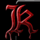 vampire princess of darkness k letter symbol icon