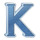 velvet gems k symbol icon
