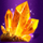 volcanic rock fire twin fever crystal symbol icon
