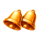 volcano coins bell symbol icon
