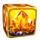 volcano explosive dice yellow dice symbol icon