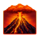 volcano golden coins wild symbol icon