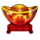 wealth and happy life gold ingot symbol icon