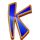 wealth and happy life letter k symbol icon