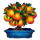 wealth and happy life orange bonsai symbol icon