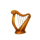 well of riches harp symbol icon