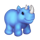 whack a fluffy rhino symbol icon