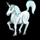 white wizard deluxe unicorn symbol icon