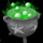 white wizard pot symbol icon