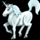 white wizard unicorn symbol icon