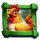 wild cock green chicken symbol icon