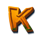 wild cock letter k symbol icon