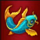 wild dragon fish symbol icon