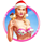 wild pink cadillac aussie christmas girl 2 symbol icon