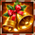 wild santa hold and hit bells symbol icon