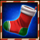 wild santa hold and hit sock symbol icon