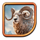 wild snow spin mountain goat symbol icon