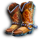 wild west revolver boots symbol icon